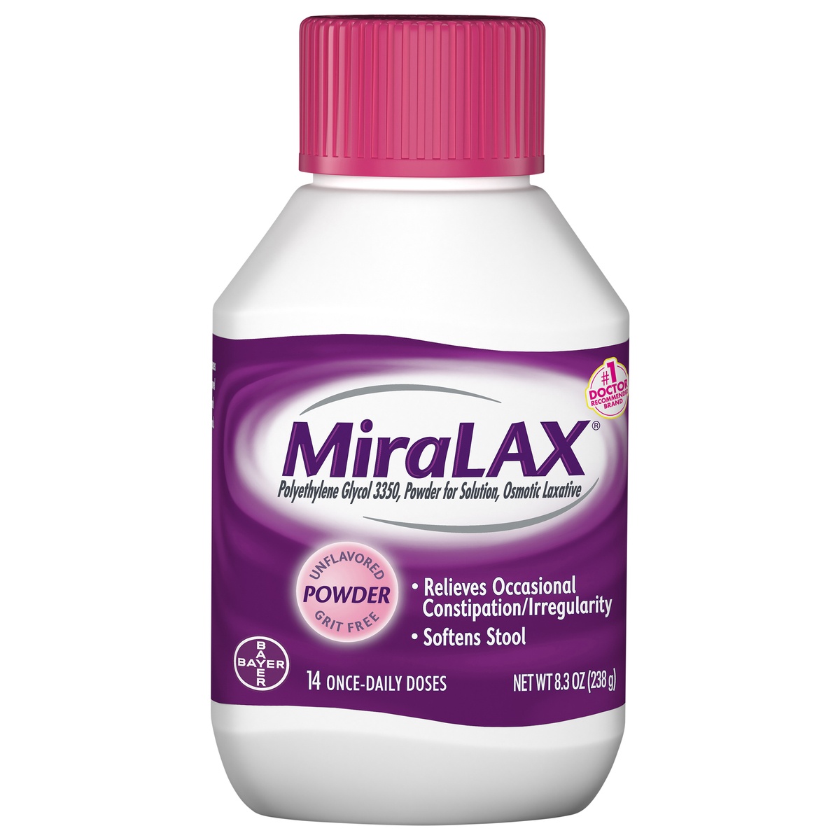 slide 2 of 7, MiraLax Laxative Powder 14 Days, 8.3 oz