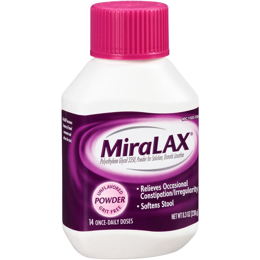 slide 28 of 37, Miralax Powder Osmotic Unflavored Laxative 8.3 oz Bottle, 