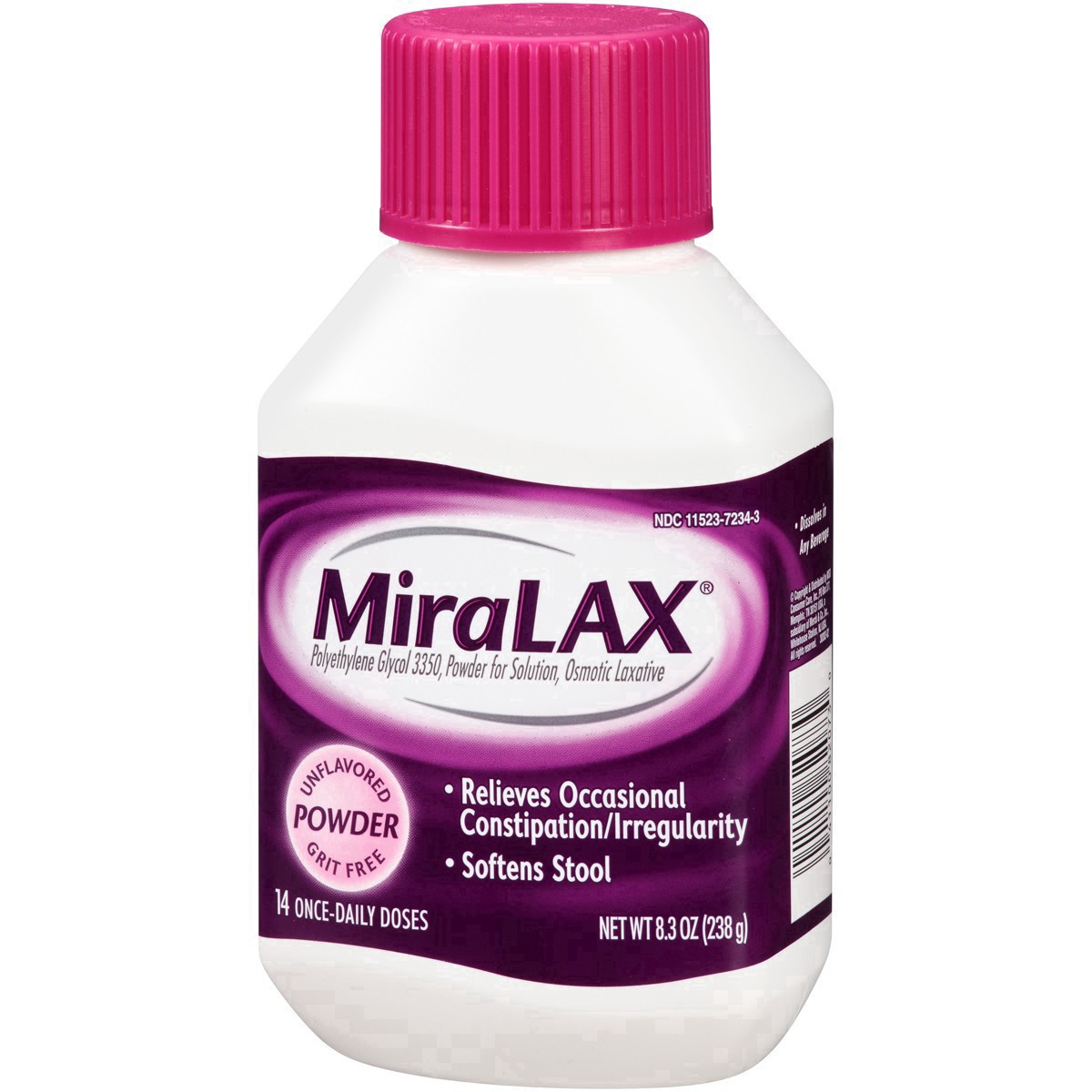 slide 25 of 37, Miralax Powder Osmotic Unflavored Laxative 8.3 oz Bottle, 