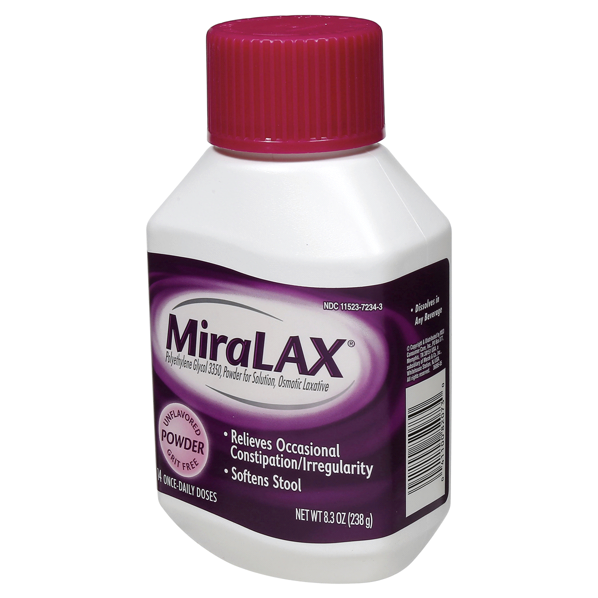 slide 30 of 37, Miralax Powder Osmotic Unflavored Laxative 8.3 oz Bottle, 