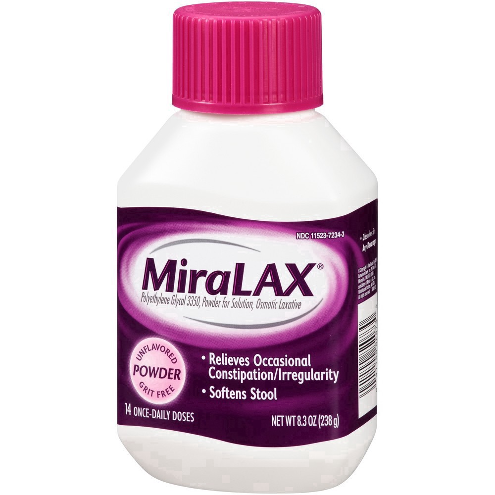 slide 15 of 37, Miralax Powder Osmotic Unflavored Laxative 8.3 oz Bottle, 