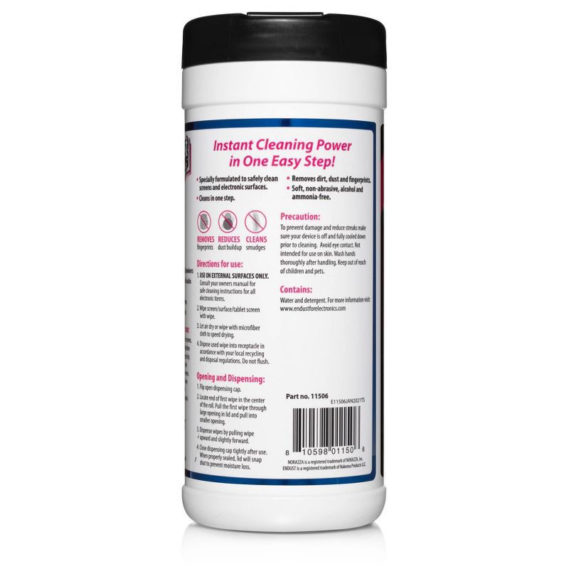 slide 3 of 5, Endust LCD & Plasma Wipes 70-ct.: Electronic Cleaners, Alcohol-Free, Anti-Static, 1 ct