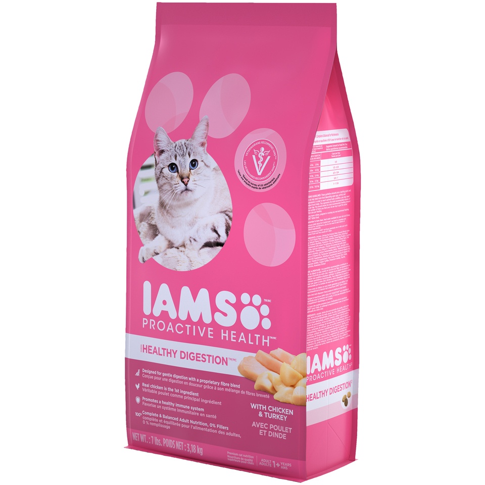 slide 3 of 9, IAMS Sensitive Stomach Proactive Health Cat Food, 7 lb