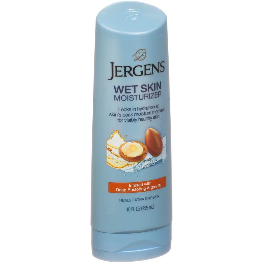 slide 2 of 7, Jergens Wet Skin Argan Oil Moisturizing Lotion, 10 oz