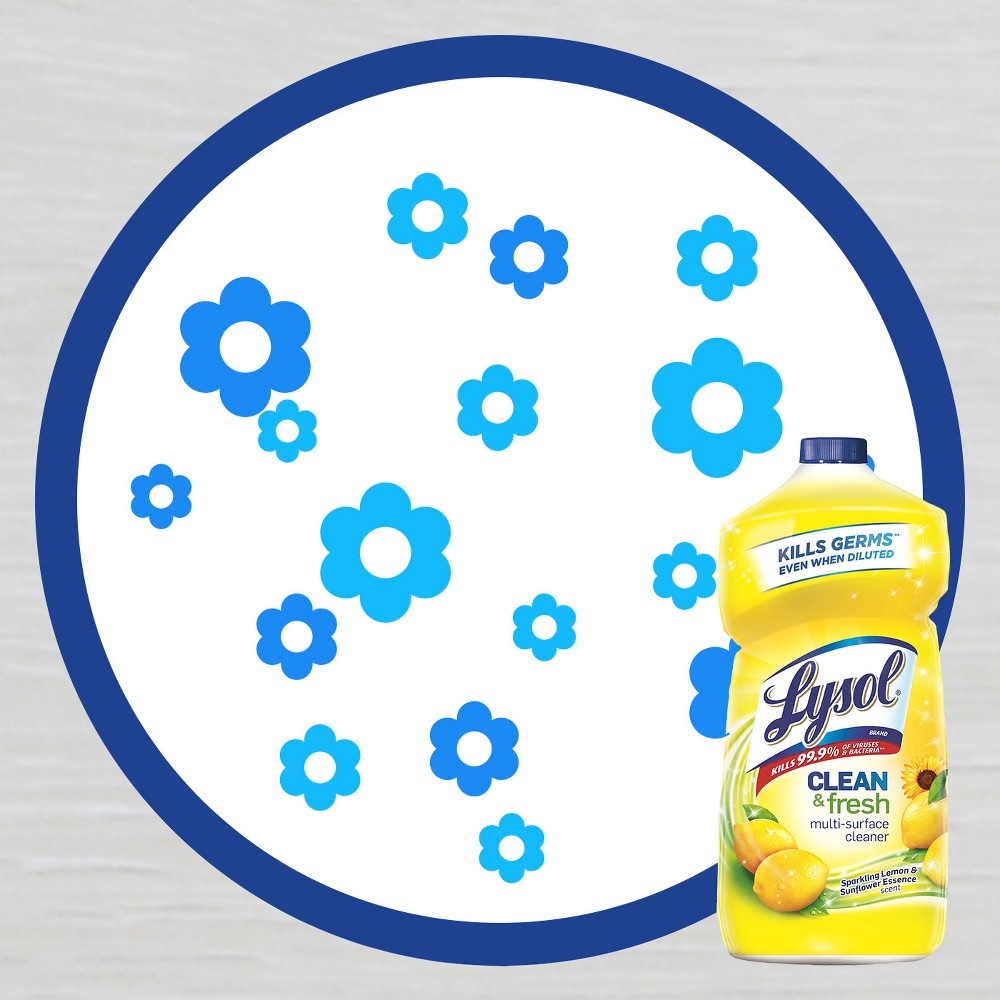 slide 3 of 6, Lysol Power And Fresh All Purpose Lemon Sunflower Scent Cleaner, 48 oz