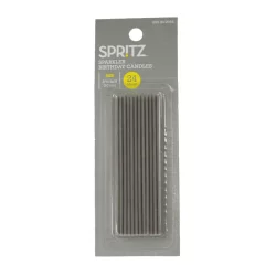 24ct Birthday Candle Gray - Spritz