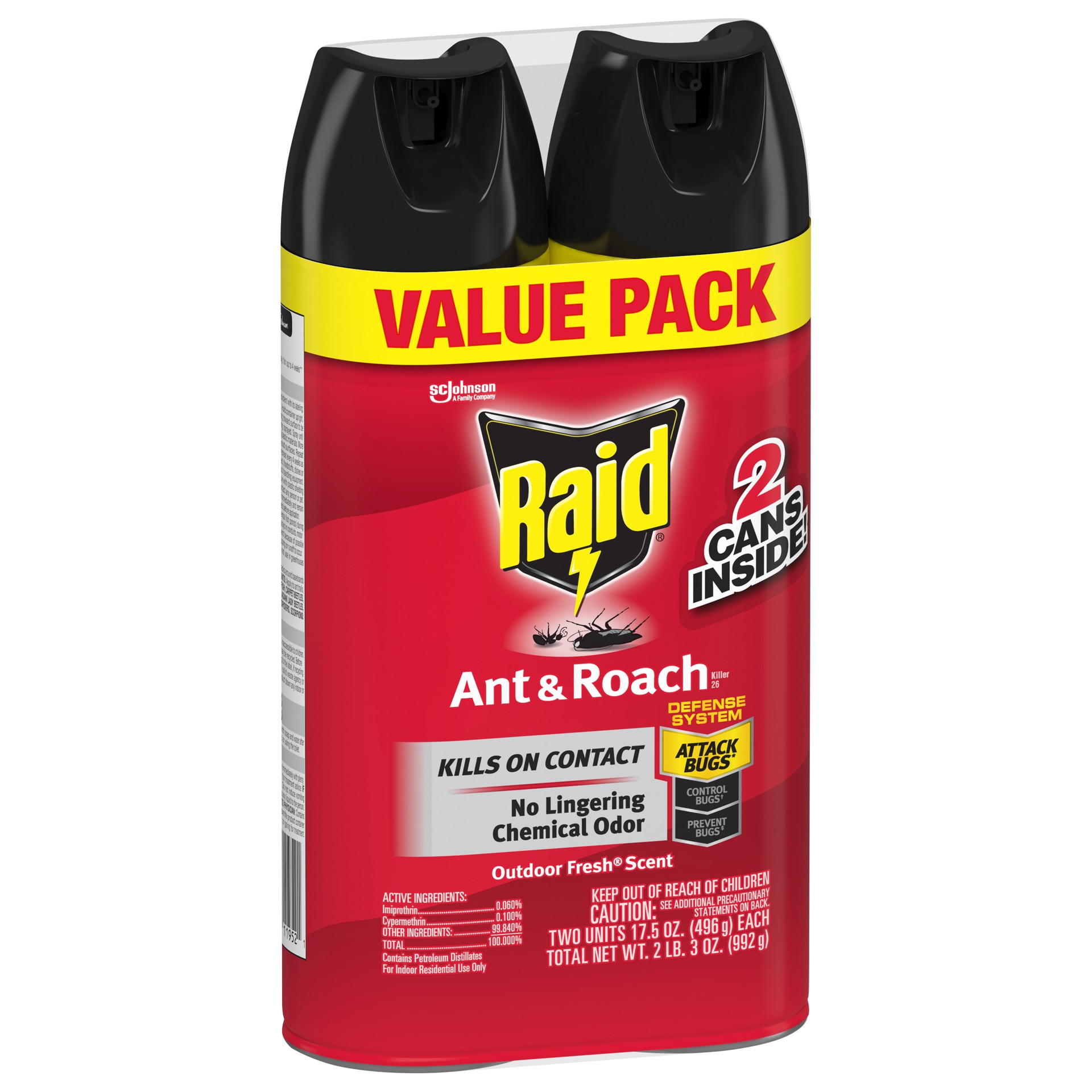 slide 4 of 5, Raid Outdoor Fresh Ant/Roach Killer 2Pk, 35 oz
