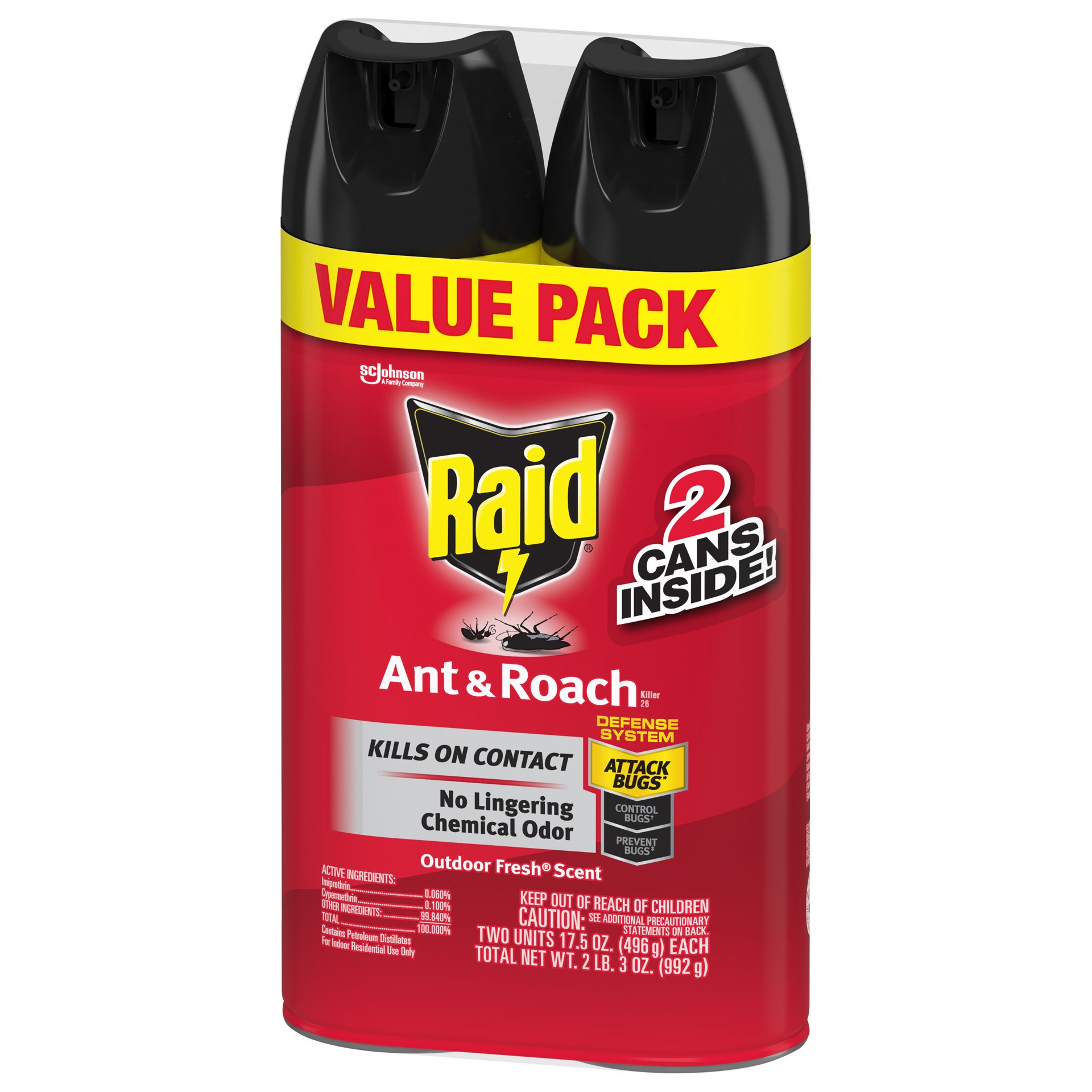 slide 5 of 5, Raid Outdoor Fresh Ant/Roach Killer 2Pk, 35 oz