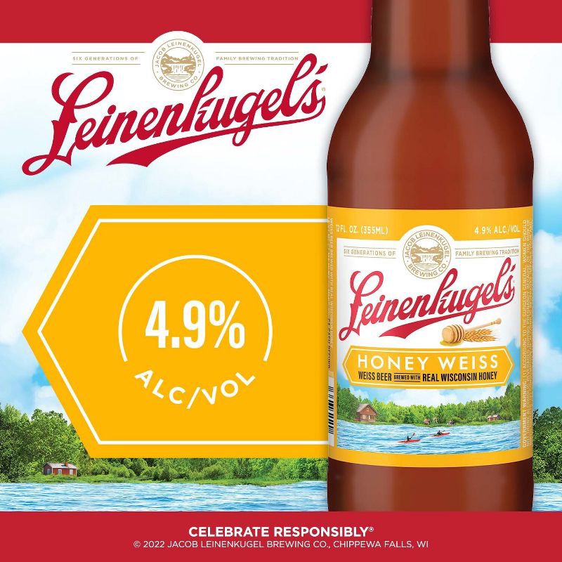 slide 2 of 8, Leinenkugel's Honey Weiss Beer - 6pk/12 fl oz Bottles, 6 ct; 12 fl oz