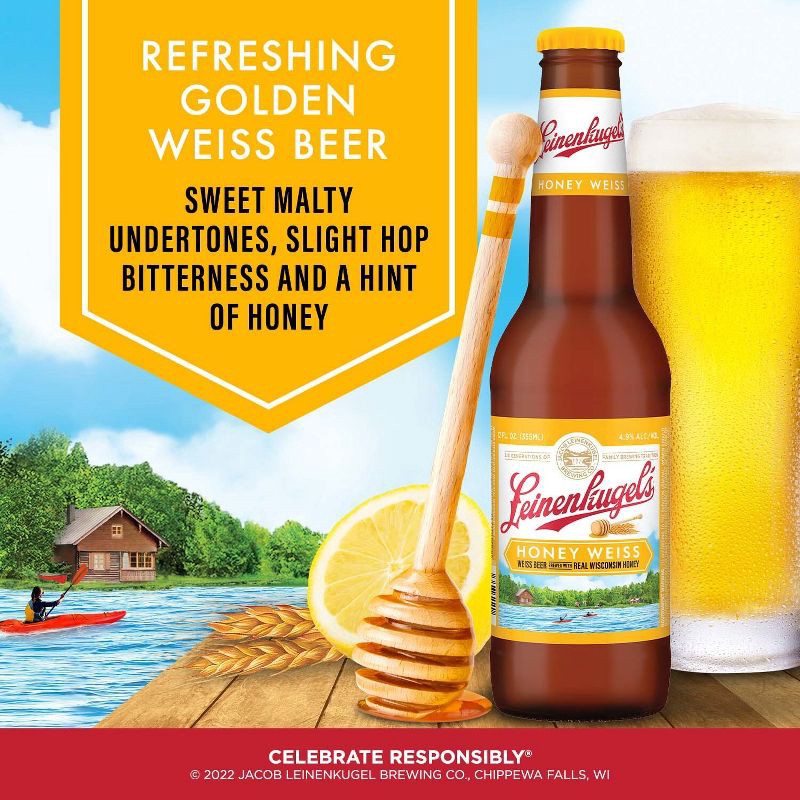 slide 3 of 8, Leinenkugel's Honey Weiss Beer - 6pk/12 fl oz Bottles, 6 ct; 12 fl oz