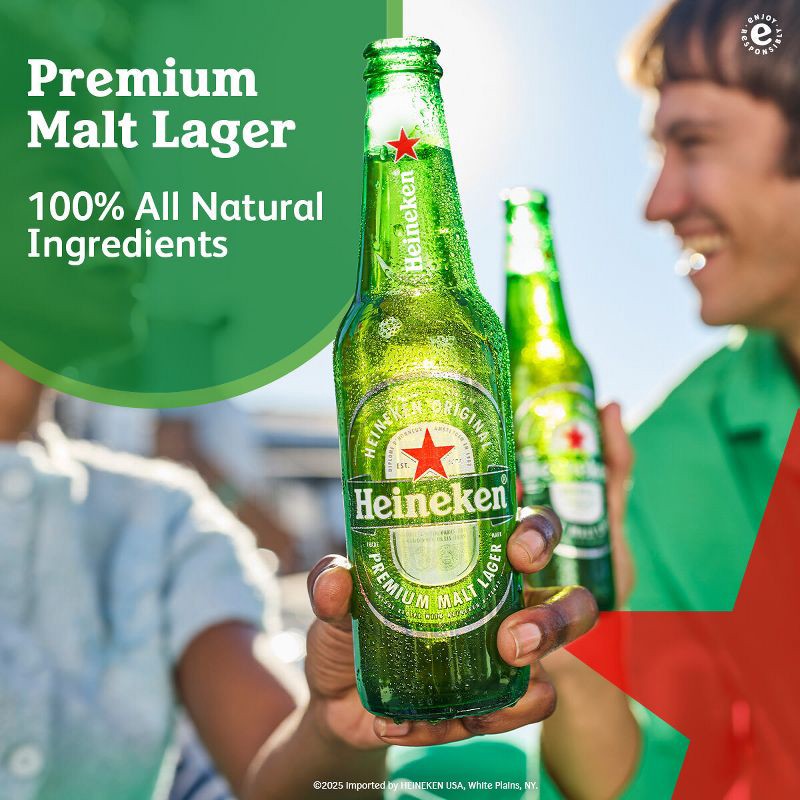 slide 4 of 9, Heineken Original Lager Beer - 6pk/12 fl oz Bottles, 6 ct; 12 fl oz