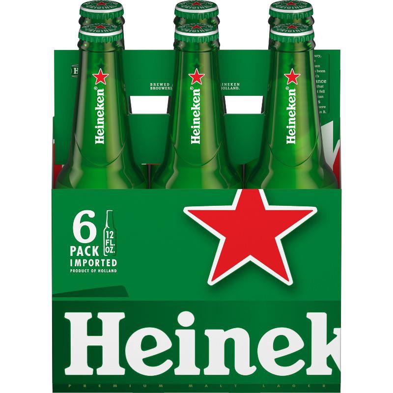 slide 6 of 7, Heineken Original Lager Beer - 6pk/12 fl oz Bottles, 6 ct; 12 fl oz