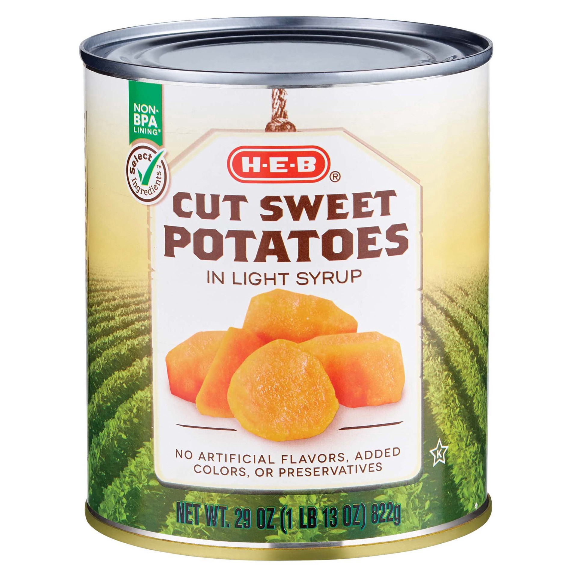 slide 1 of 1, H-E-B Cut Sweet Potatoes, 29 oz