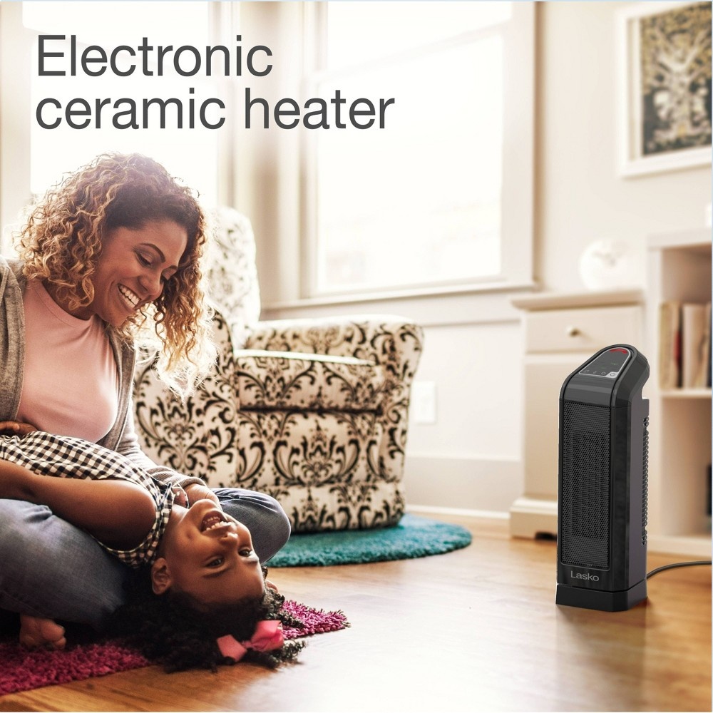 slide 2 of 7, Lasko Tower Indoor Heater w/ Electric Control Gray 1500W CT16558/CT16511, 1 ct