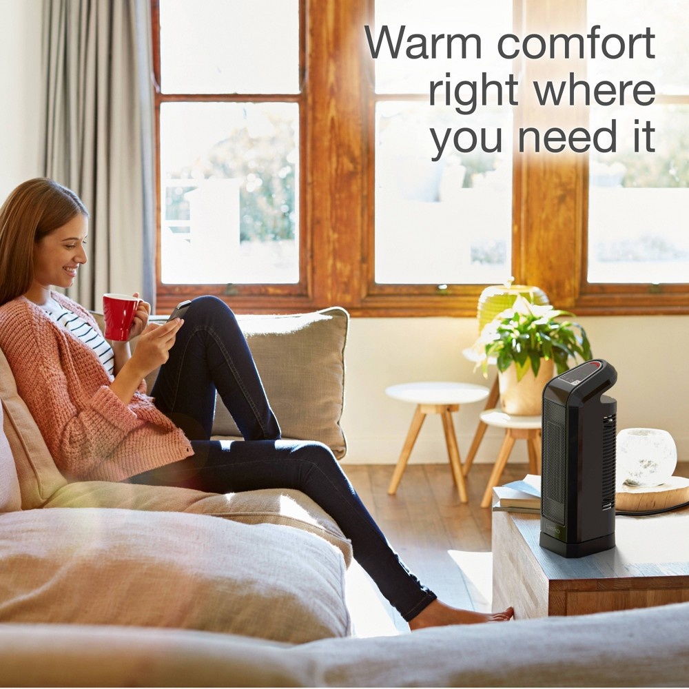 slide 3 of 7, Lasko Tower Indoor Heater w/ Electric Control Gray 1500W CT16558/CT16511, 1 ct