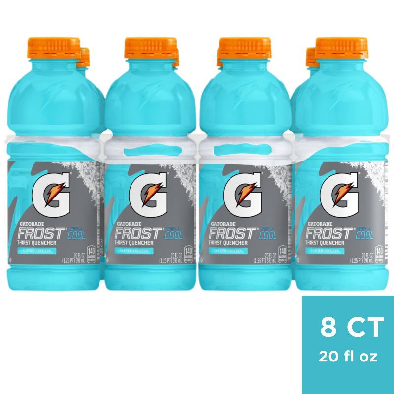 slide 1 of 7, Gatorade Frost Glacier Freeze Sports Drink - 8pk/20 fl oz Bottles, 8 ct; 20 fl oz