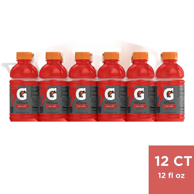 slide 1 of 6, Gatorade Fruit Punch Sports Drink - 12pk/12 fl oz Bottles, 12 ct; 12 fl oz