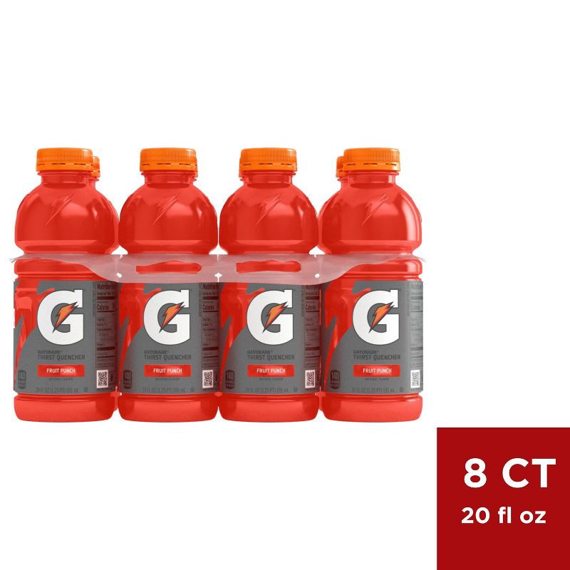 slide 1 of 7, Gatorade Fruit Punch Sports Drink - 8pk/20 fl oz Bottles, 8 ct; 20 fl oz