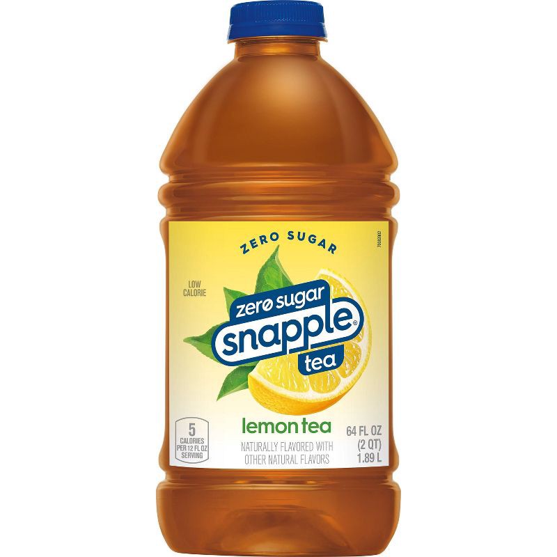 slide 2 of 5, Snapple Zero Sugar Lemon Tea - 64 fl oz Bottle, 64 fl oz