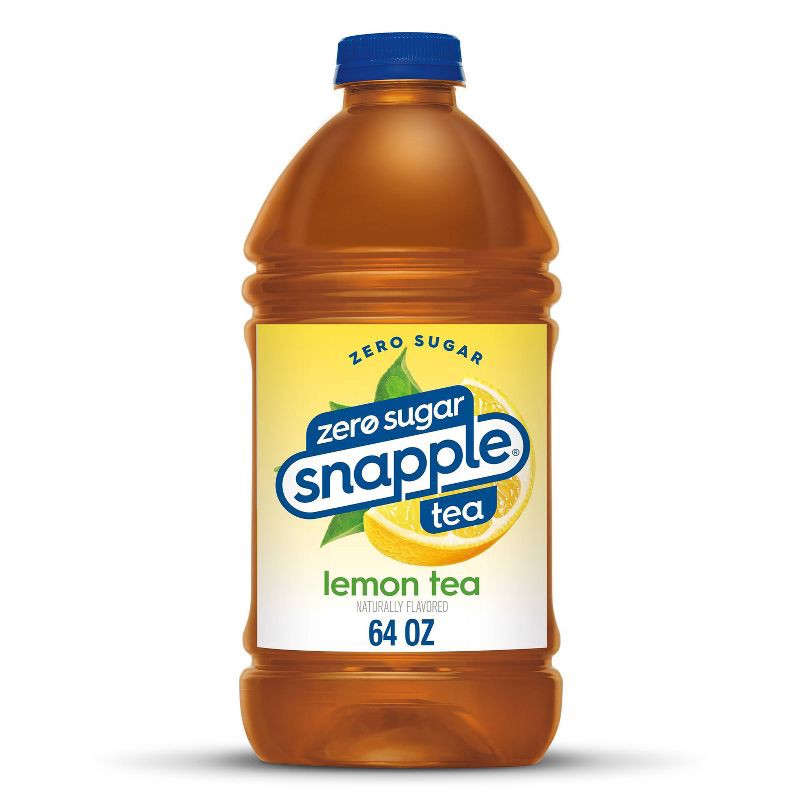 slide 1 of 5, Snapple Zero Sugar Lemon Tea - 64 fl oz Bottle, 64 fl oz