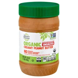 Nature's Promise Organic Unsalted Creamy Peanut Butter