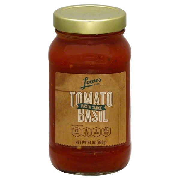 slide 1 of 1, Lowes Foods Pasta Sauce Tomato Basil, 24 ct