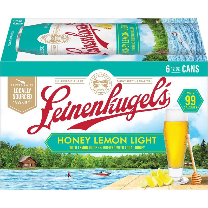 slide 3 of 8, Leinenkugel's Honey Lemon Light Seasonal Beer - 6pk/12 fl oz Cans, 6 ct; 12 fl oz