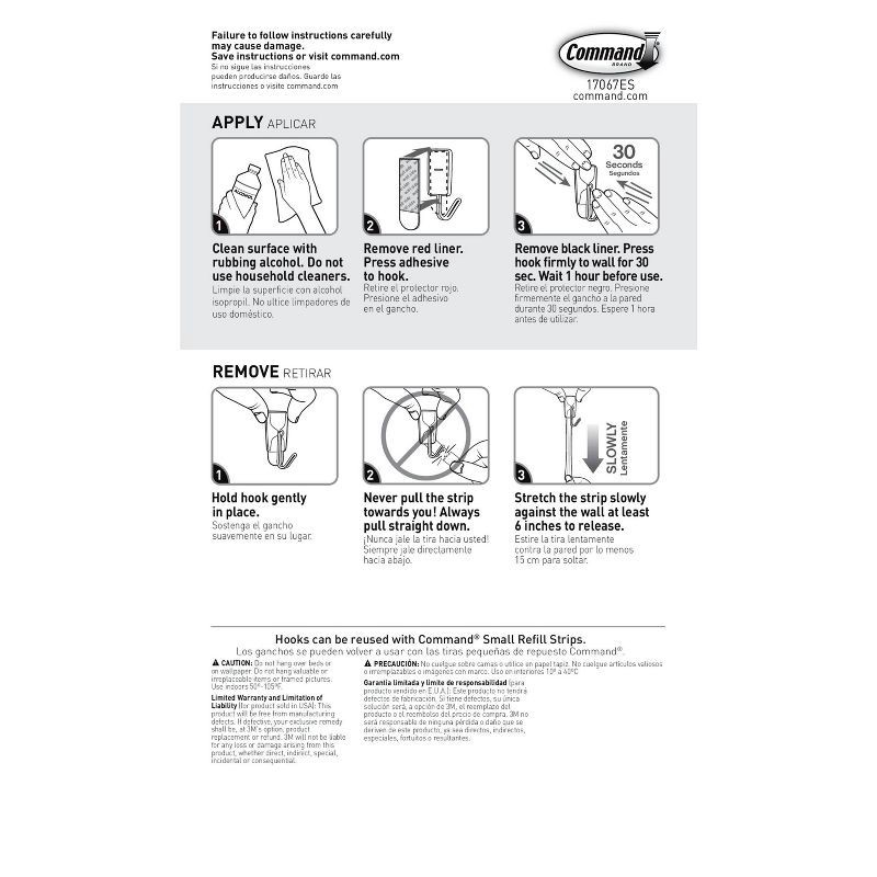 slide 9 of 12, Command Small Wire Hooks Value Pack, Damage Free Hanging of Christmas Decorations, 6 Hooks, 1 ct