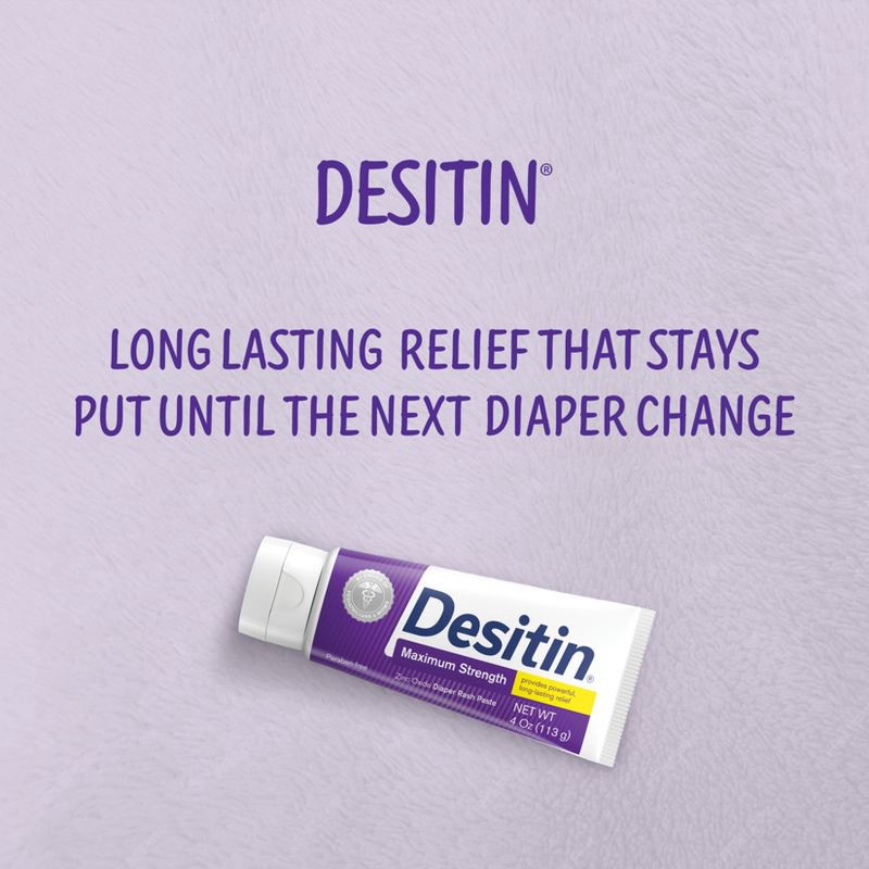 slide 2 of 9, Desitin Maximum Strength Baby Diaper Rash Cream with Zinc Oxide - 4oz, 4 oz
