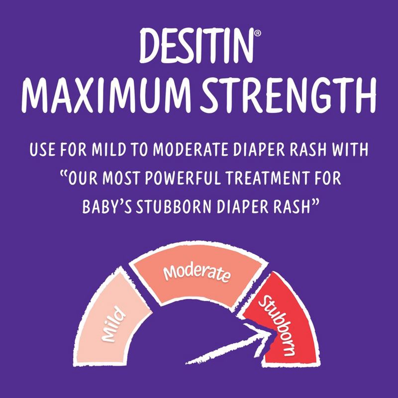 slide 5 of 9, Desitin Maximum Strength Baby Diaper Rash Cream with Zinc Oxide - 4oz, 4 oz