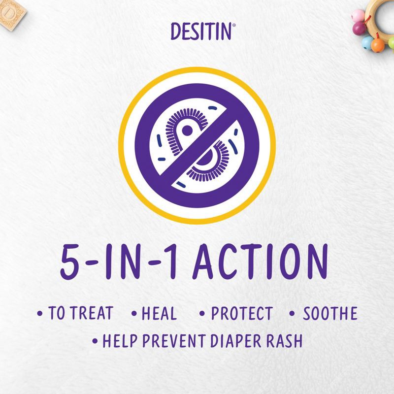 slide 6 of 9, Desitin Maximum Strength Baby Diaper Rash Cream with Zinc Oxide - 4oz, 4 oz