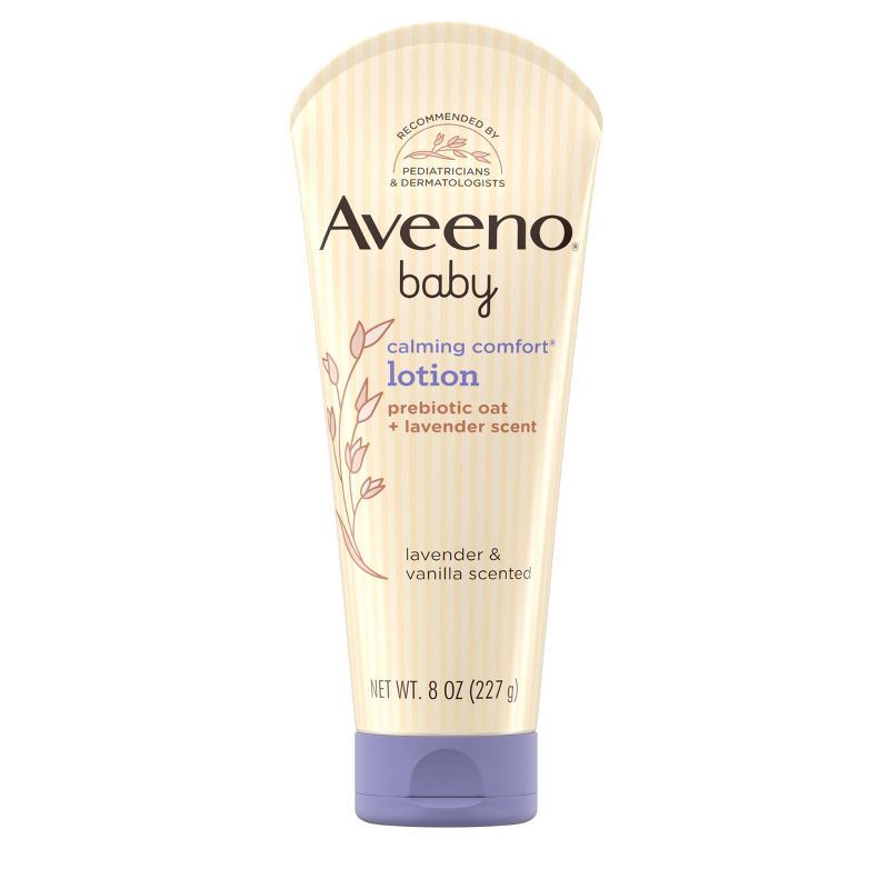slide 2 of 18, Aveeno Baby Calming Comfort Moisturizing Body Lotion - Lavender & Vanilla Scents - 8 fl oz, 8 fl oz