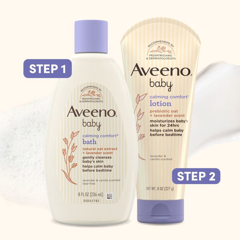 slide 18 of 18, Aveeno Baby Calming Comfort Moisturizing Body Lotion - Lavender & Vanilla Scents - 8 fl oz, 8 fl oz