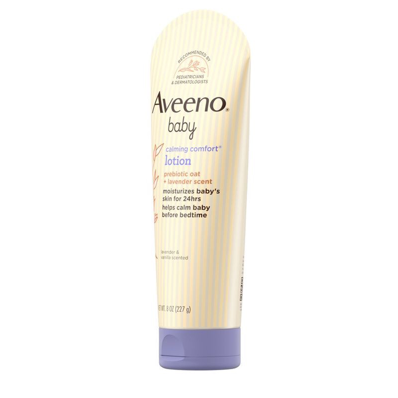slide 4 of 18, Aveeno Baby Calming Comfort Moisturizing Body Lotion - Lavender & Vanilla Scents - 8 fl oz, 8 fl oz