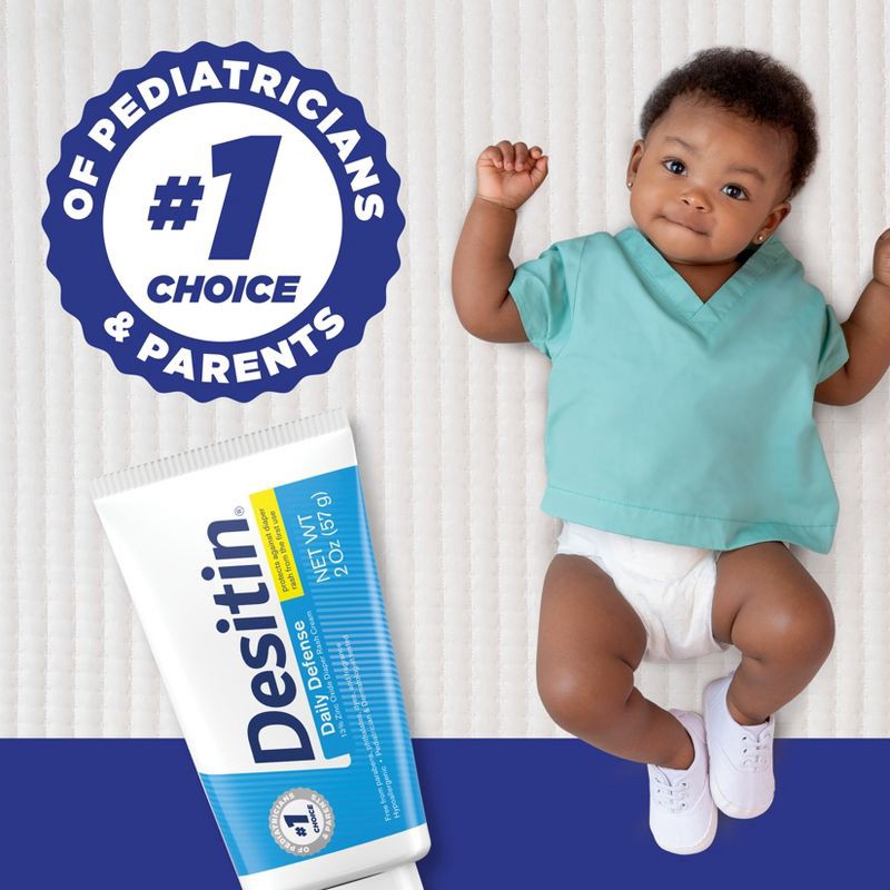 slide 3 of 8, Desitin Daily Defense Baby Diaper Rash Cream with Zinc Oxide - 4oz, 4 oz