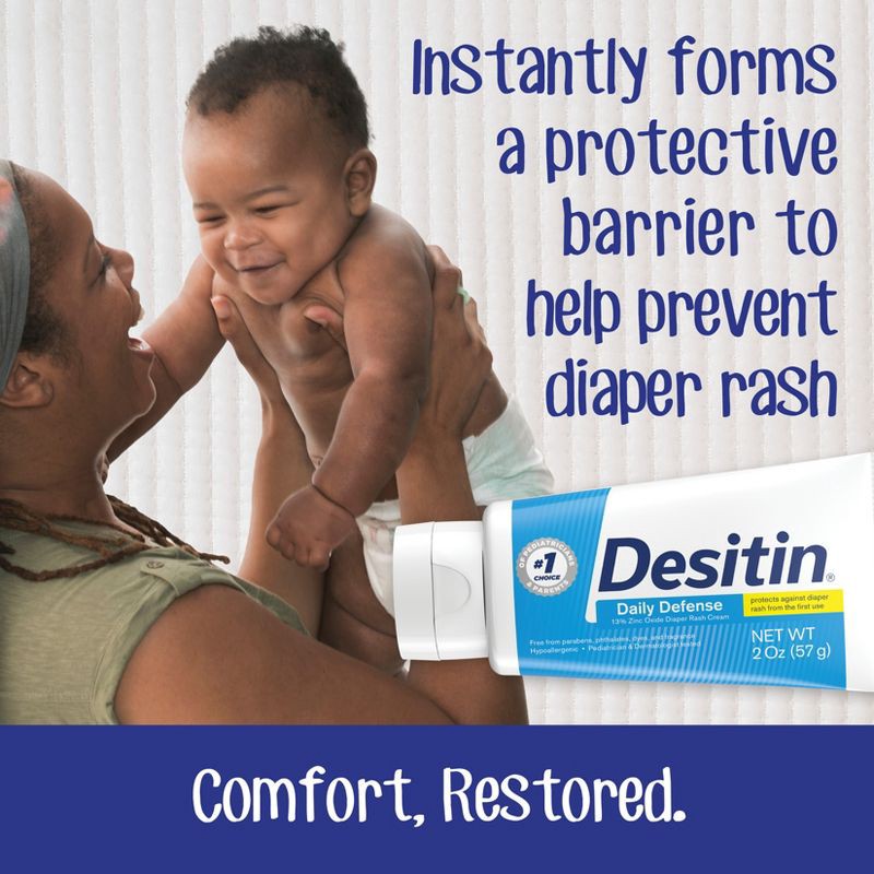 slide 4 of 8, Desitin Daily Defense Baby Diaper Rash Cream with Zinc Oxide - 4oz, 4 oz