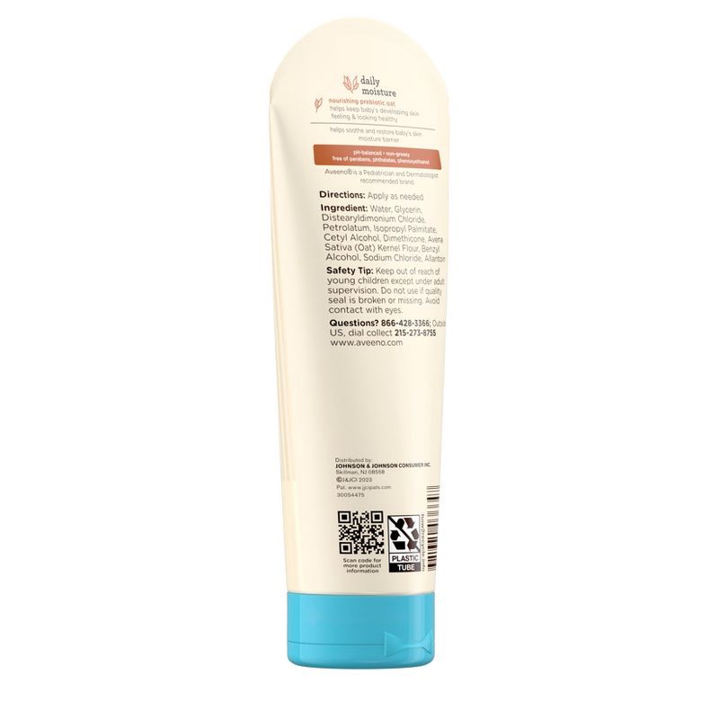 slide 4 of 8, Aveeno Baby Daily Moisture Body Lotion for Delicate Skin with Natural Colloidal Oatmeal & Dimethicone - 8 fl oz, 8 fl oz