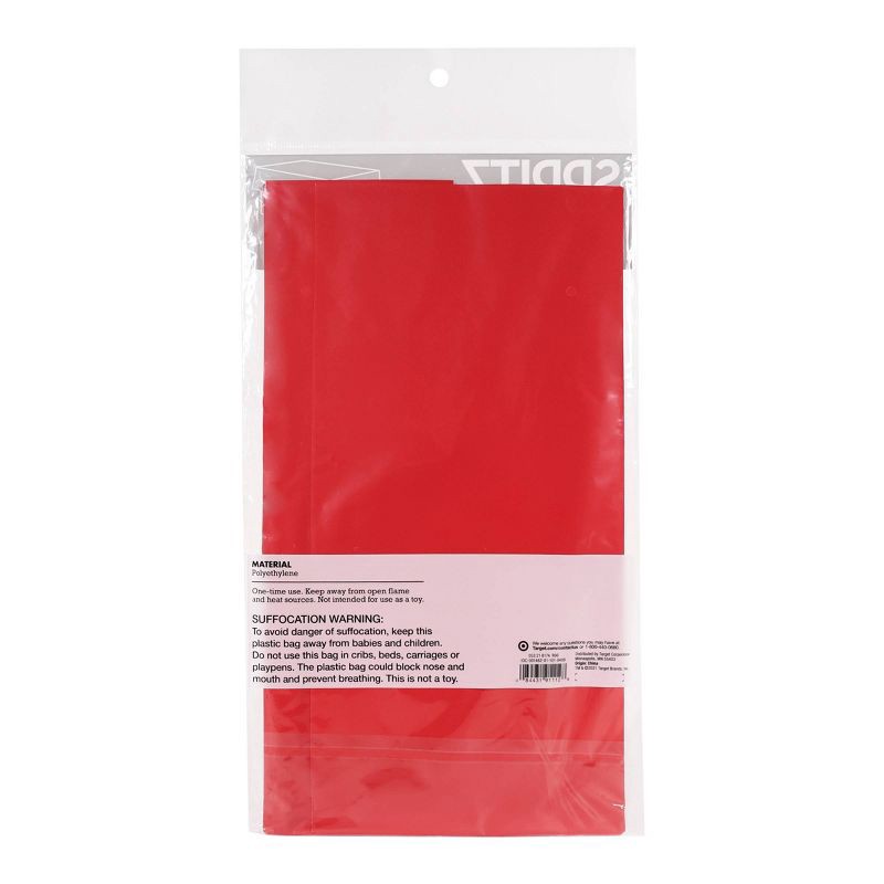 slide 3 of 4, 108" x 52.2" Classic Scalloped Edge Plastic Table Cover Red - Spritz, 1 ct