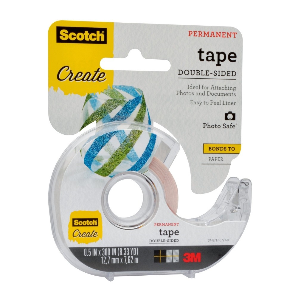 slide 5 of 7, Scotch Tape Double Sided 12 in X 300 In, 1 ct