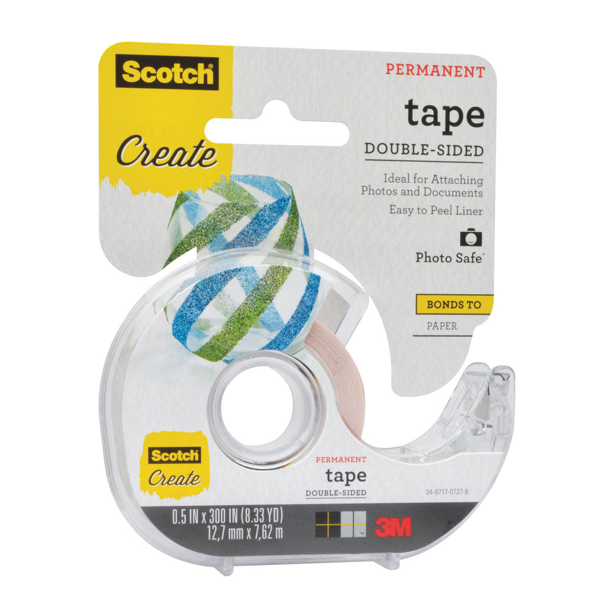 slide 6 of 7, Scotch Tape Double Sided 12 in X 300 In, 1 ct