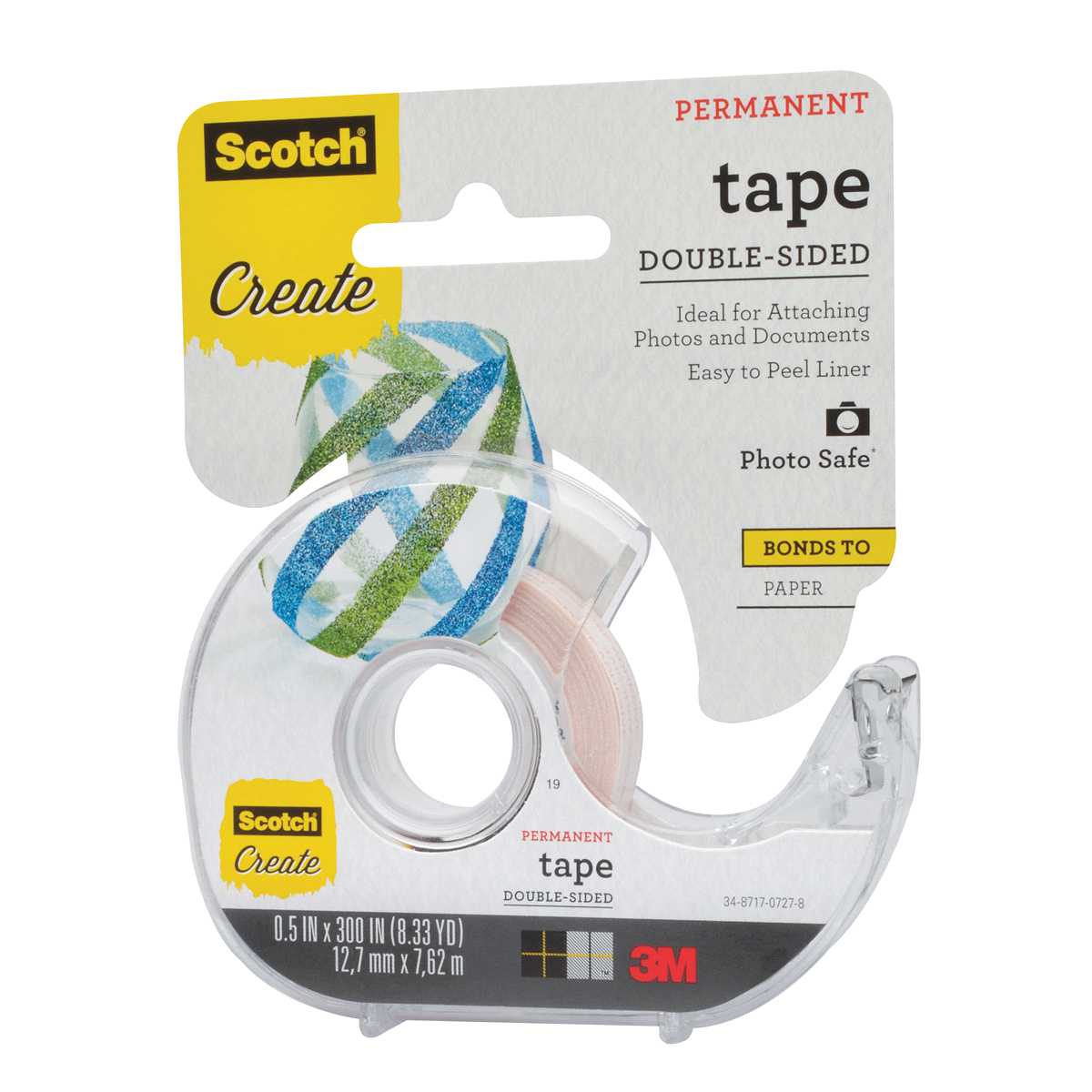 slide 4 of 7, Scotch Tape Double Sided 12 in X 300 In, 1 ct