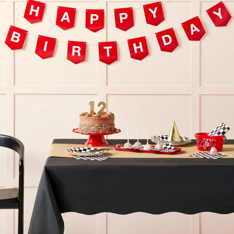 slide 2 of 3, 54" x 108" Solid Table Cover Black - Spritz™, 1 ct