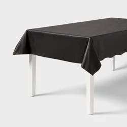 54" x 108" Solid Table Cover Black - Spritz™
