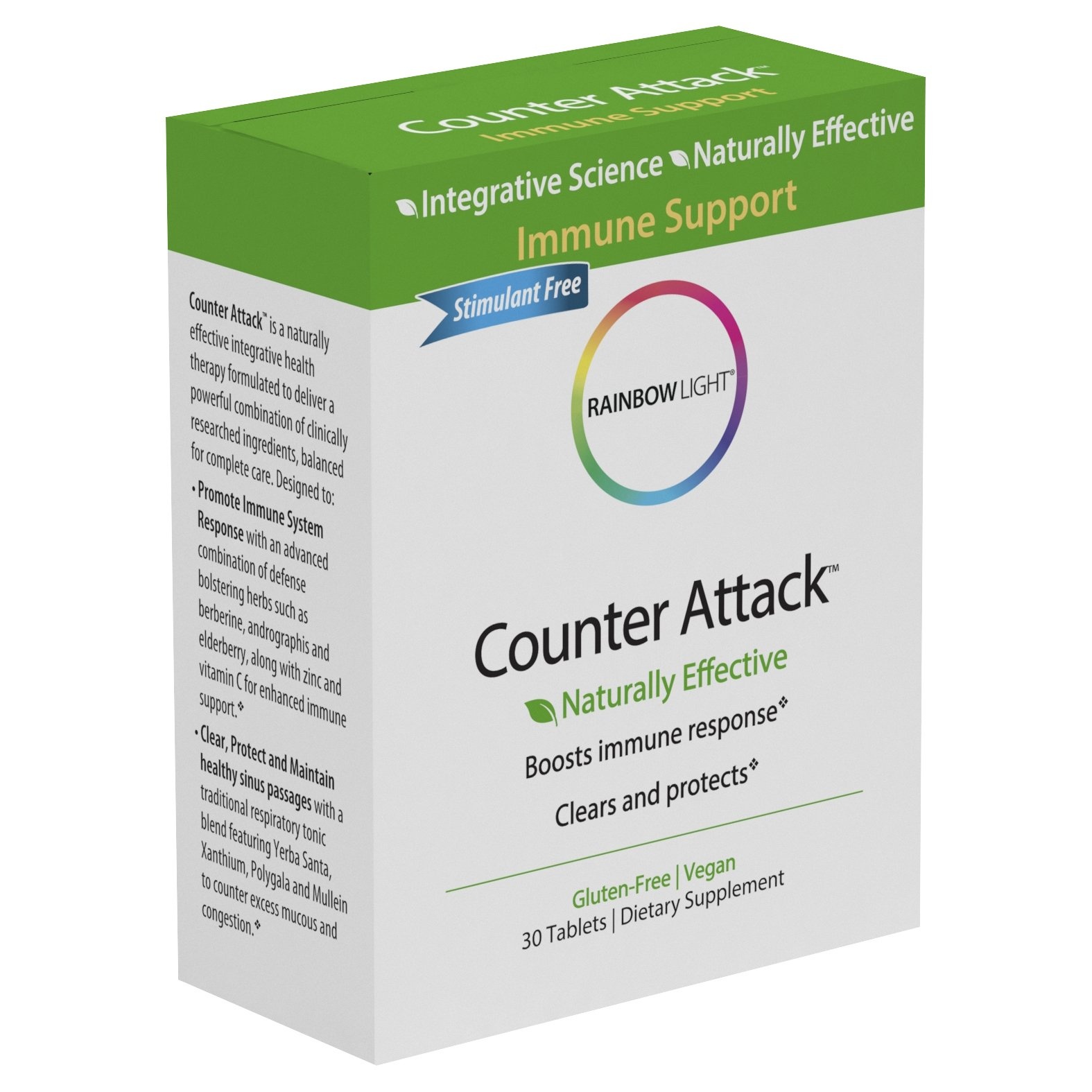 slide 1 of 1, Rainbow Light Counter Attack Immunity Dietary Supplement Tablets, 30 ct