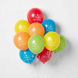 20ct Happy Birthday Printed Balloons - Spritz™