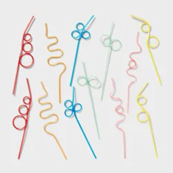 12ct Squiggle Straws - Spritz™