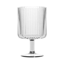 ROOM & RETREAT RR RIBBED ACRYLIC STACKING GOBLET 15OZ CLEAR