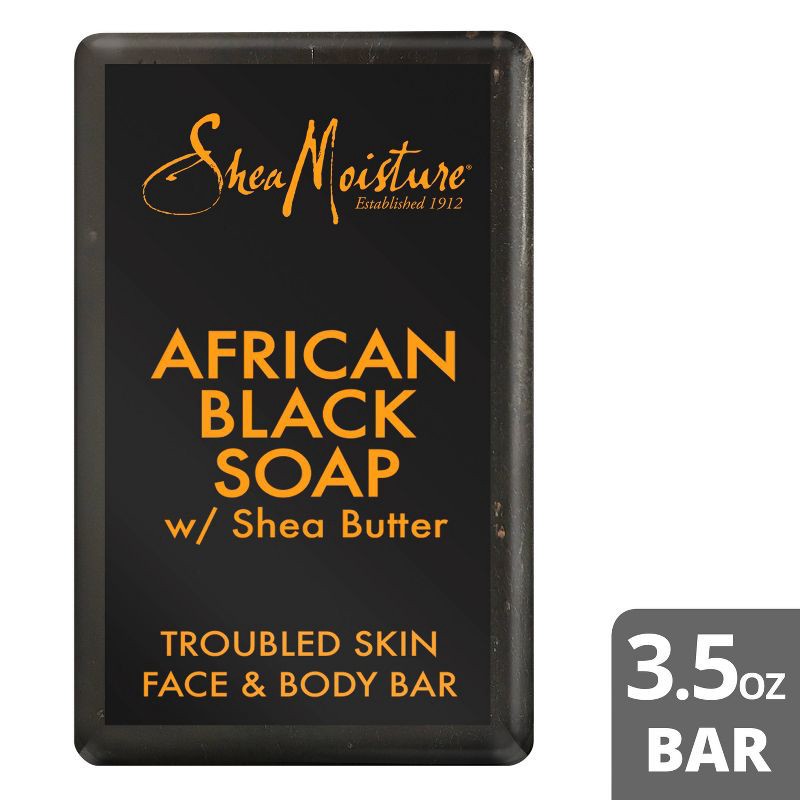 slide 1 of 4, SheaMoisture African Black Soap Original Scent Face and Body Bar Soap - 3.5oz, 3.5 oz