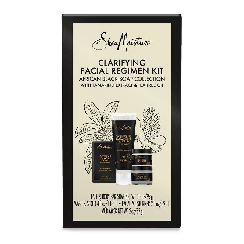 slide 1 of 5, SheaMoisture African Black Soap Clarifying Facial System, 1 ct