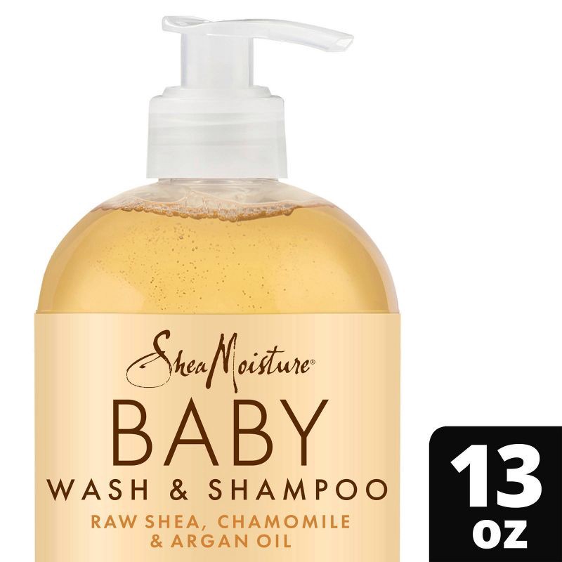 slide 1 of 8, SheaMoisture Baby Wash & Shampoo Raw Shea + Chamomile + Argan Oil Calm & Comfort for All Skin Types - 13 fl oz, 13 fl oz